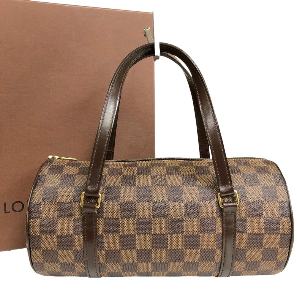 Authentic Louis Vuitton Papillon 26 Damier Ebene Handbag jp530-120225